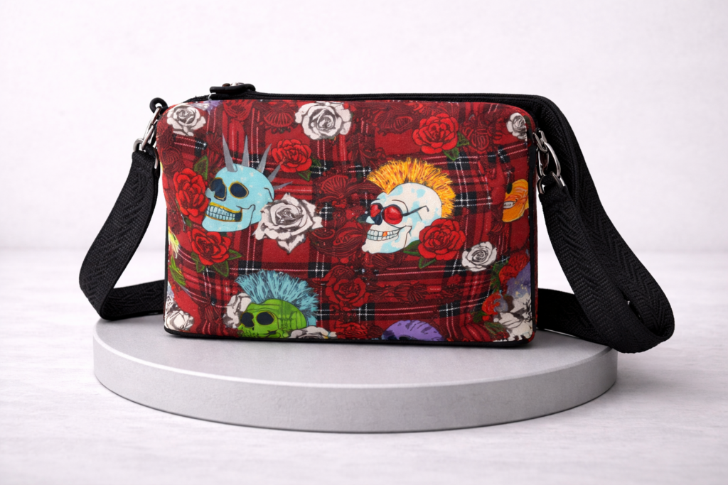 sac bandouliere tete de mort